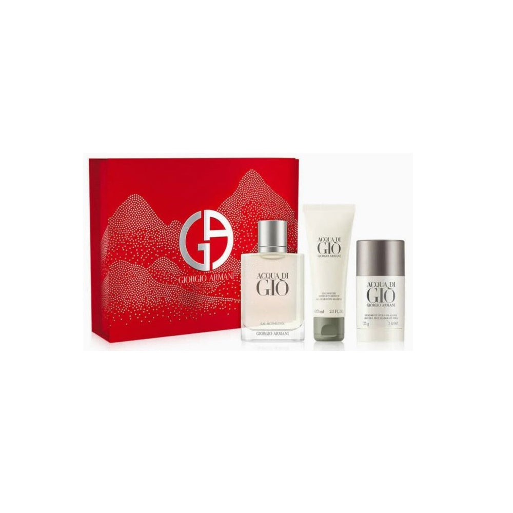GIORGIO ARMANI ACQUA DI GIO' SET EDT 100ML + DUSCHGEL 75ML + DEOSTICK 75G