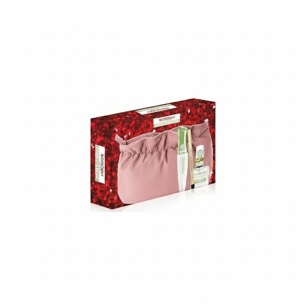 DEBORAH GIFT SET PURE FORMULA MASCARA + KAJAL PENCIL + STRENGTHENING NAIL POLISH + POUCH