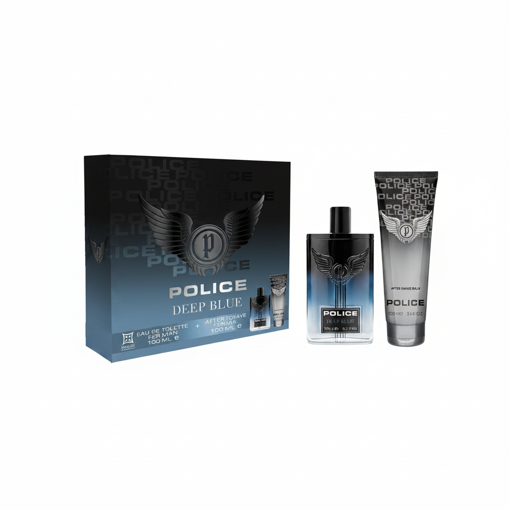 POLICE DEEP BLUE EDT 100ML + AFTER SHAVE BALM 100ML