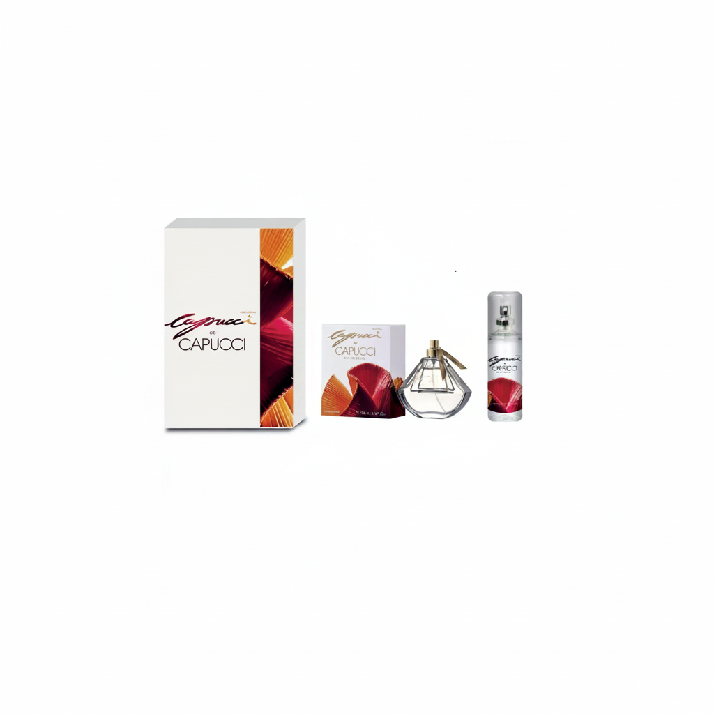 CAPUCCI DE CAPUCCI DONNA PRESENTSET EDP 100ML + DUSCHGEL 100ML + BORSELLO