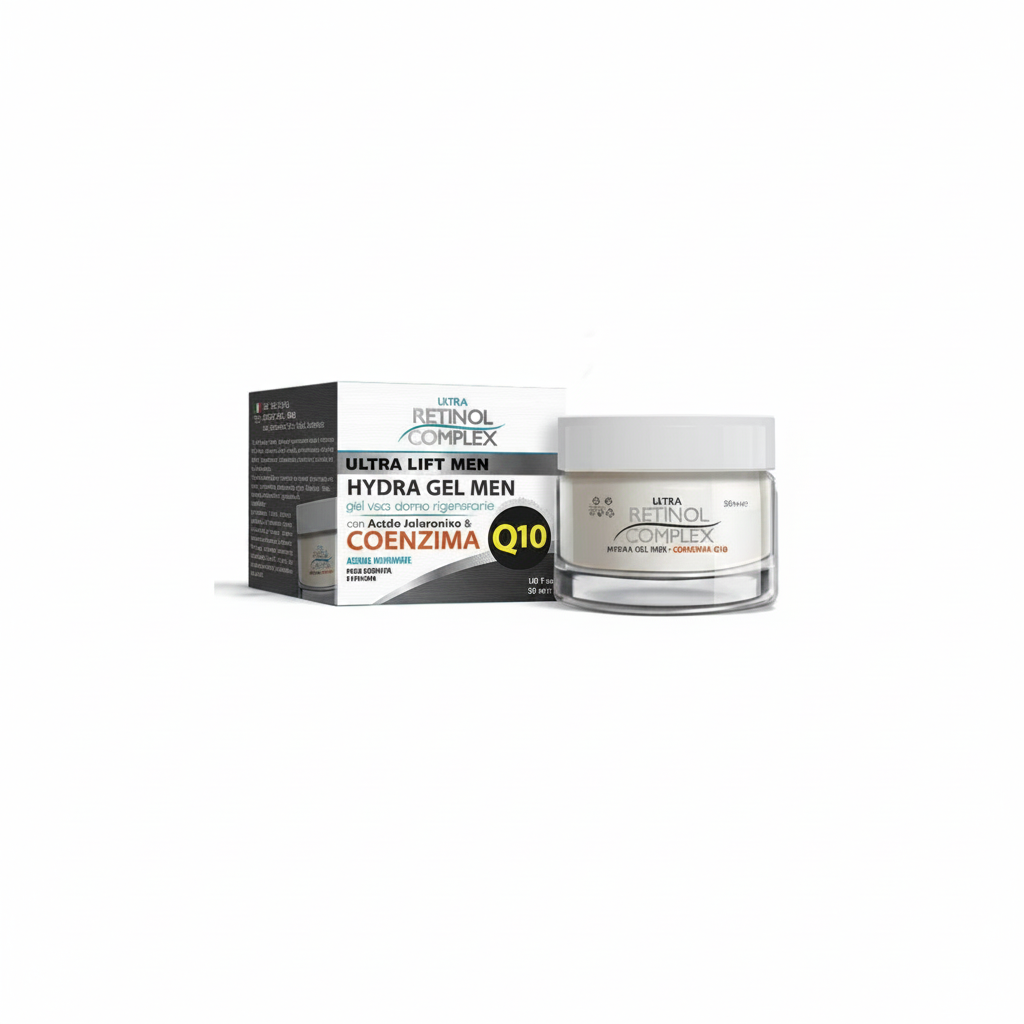 RETINOL COMPLEX GEL ANSIKTE FÖR MÄN ÅTERFUKTANDE OCH REGENERERANDE MED HYALURONSYRA 50ML